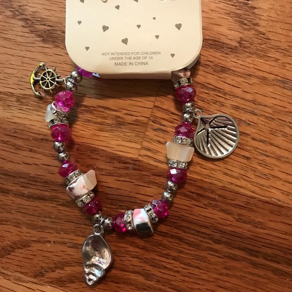 🏝NWT Summer Stretchy Seashell Bracelet (Pink)🏝 - Picture 8 of 13